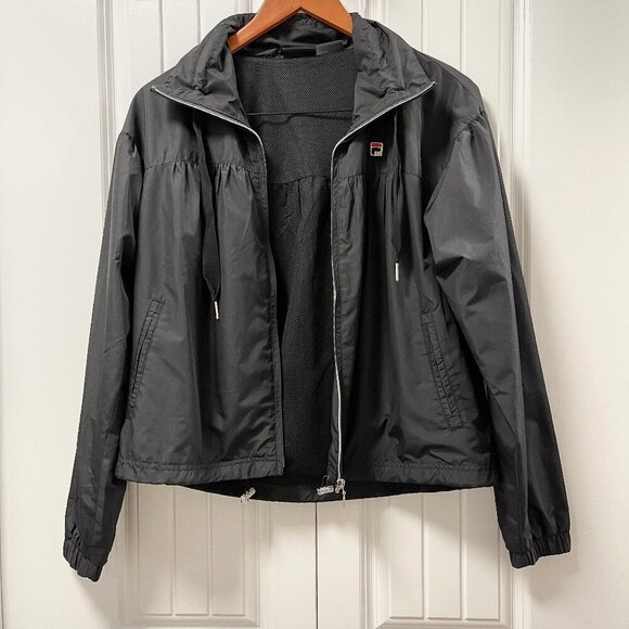 FILA Windbreaker Jacket Black - Picture 3 of 11